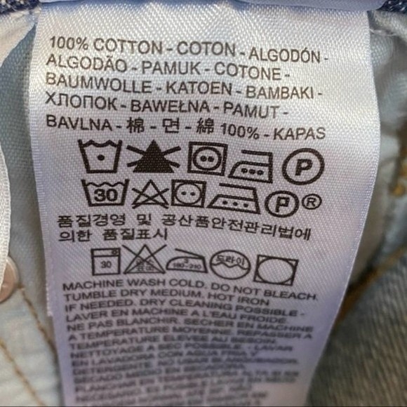 Women's 501 T Distressed Tapered Jeans Button Fly High Waist Mom Jeans 29 - Picture 10 of 12